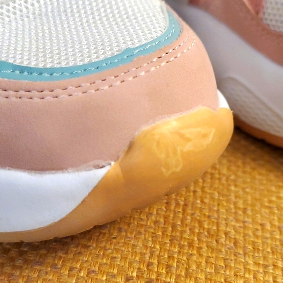 Retro Pink White Blue Chunky Sneakers Size 6 - Picture 4 of 8